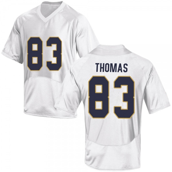 Jayden Thomas Notre Dame Fighting Irish NCAA Youth #83 White Replica College Stitched Football Jersey RJY3755FL